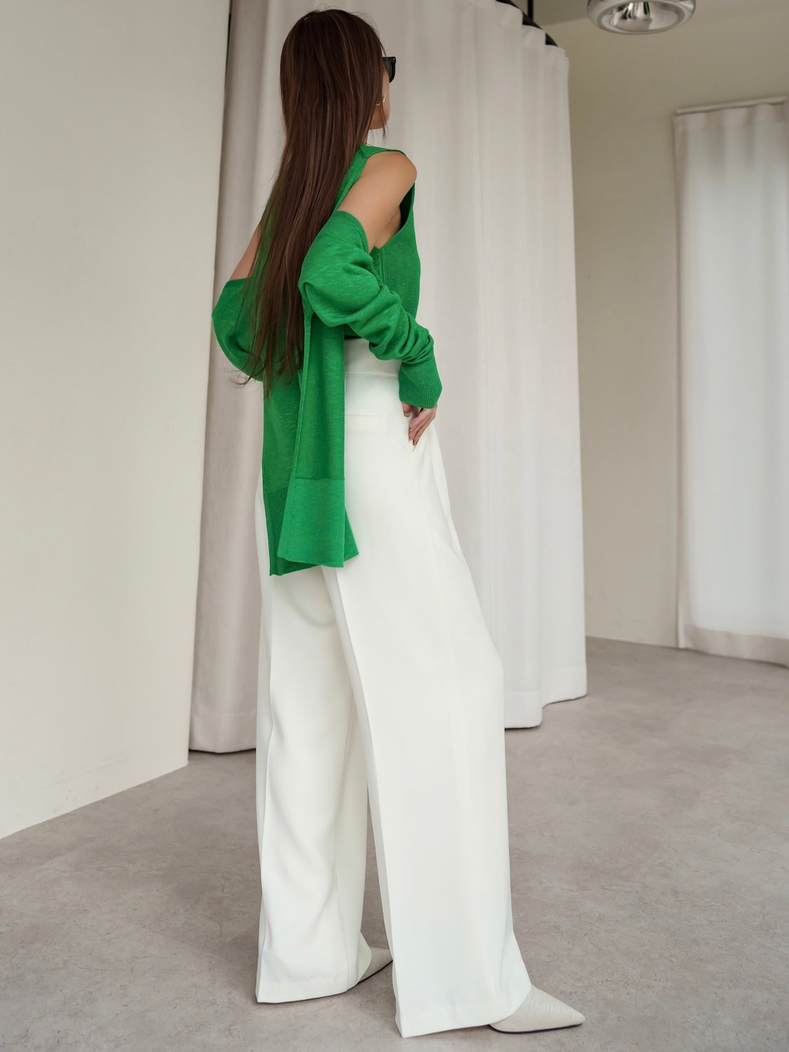 Design Waist Wide Pants
