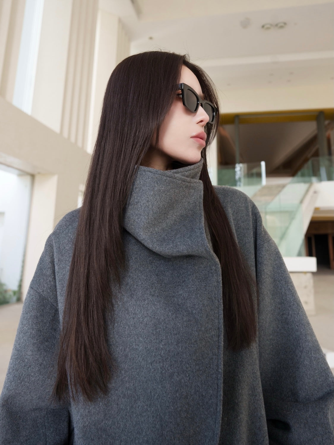 フロントカット スタンド WOOL コート