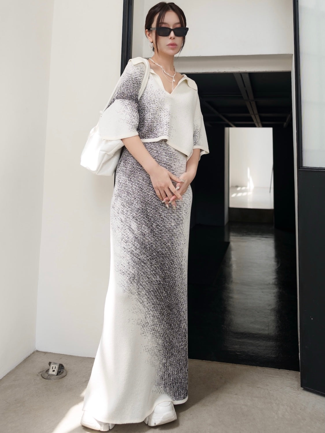 グラデーション ラメ KNIT スキッパー Set-up