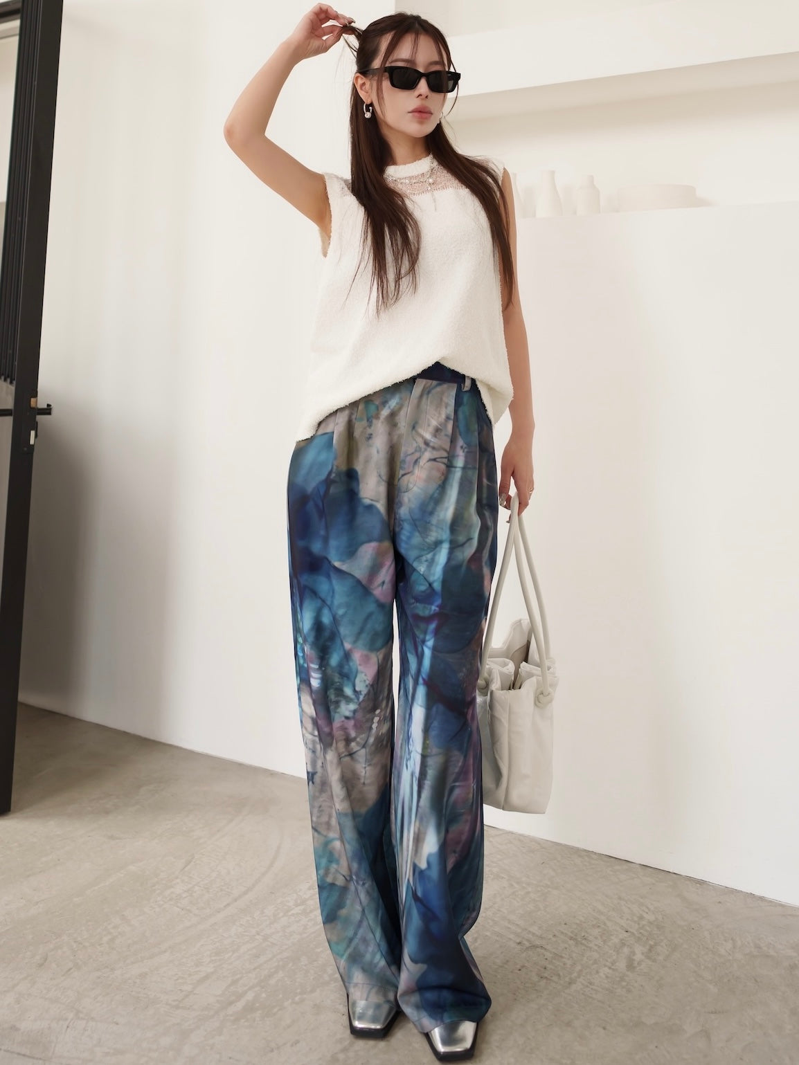 Aqua Flos Design Wide Pants