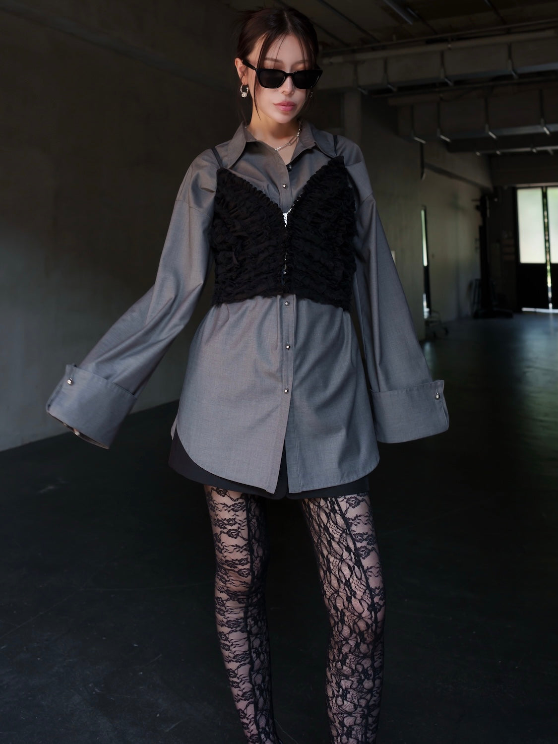 カフスボタン オーバー SHIRT