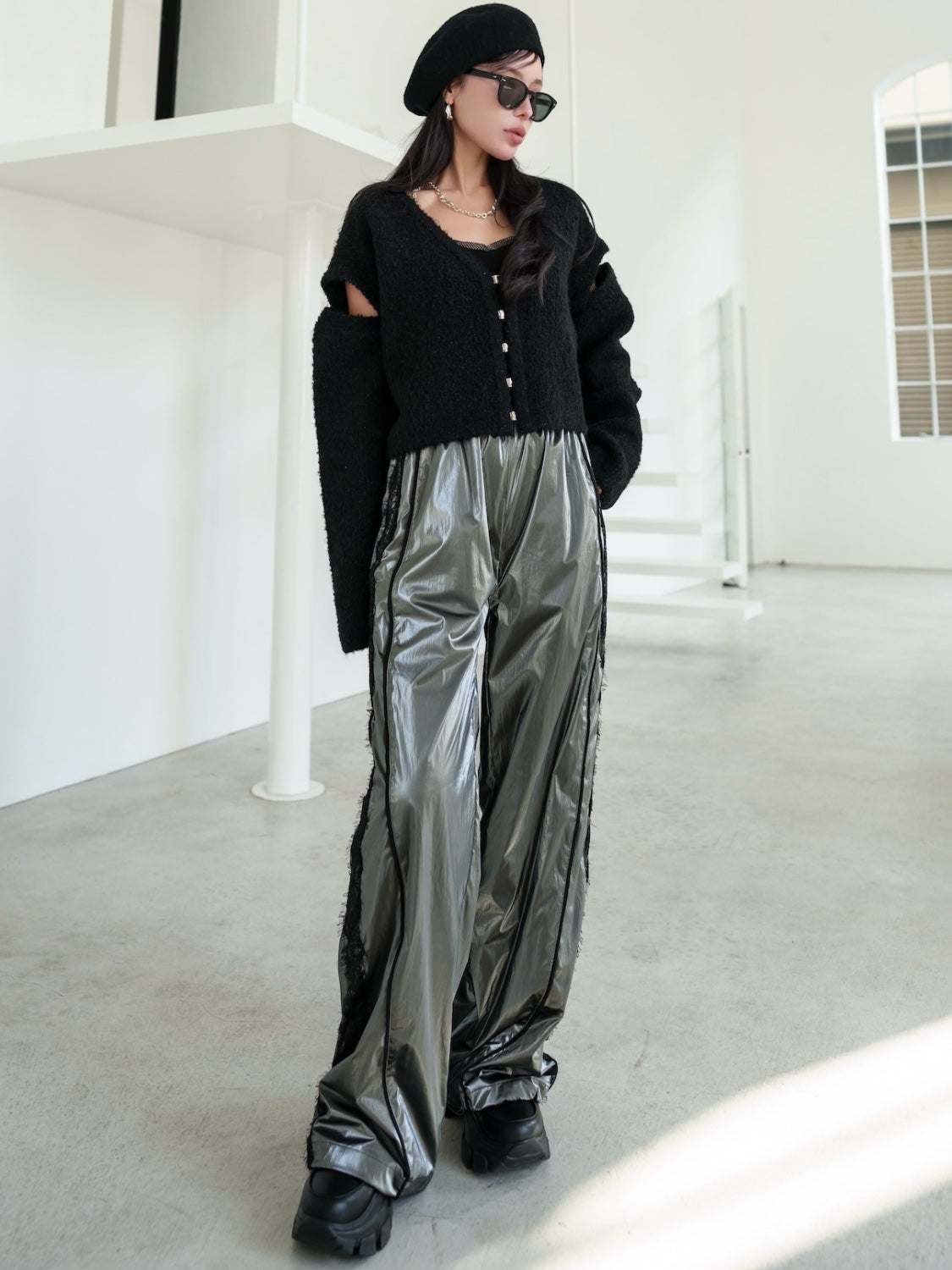 MODEL:159cm<br>COLOR:ブラック