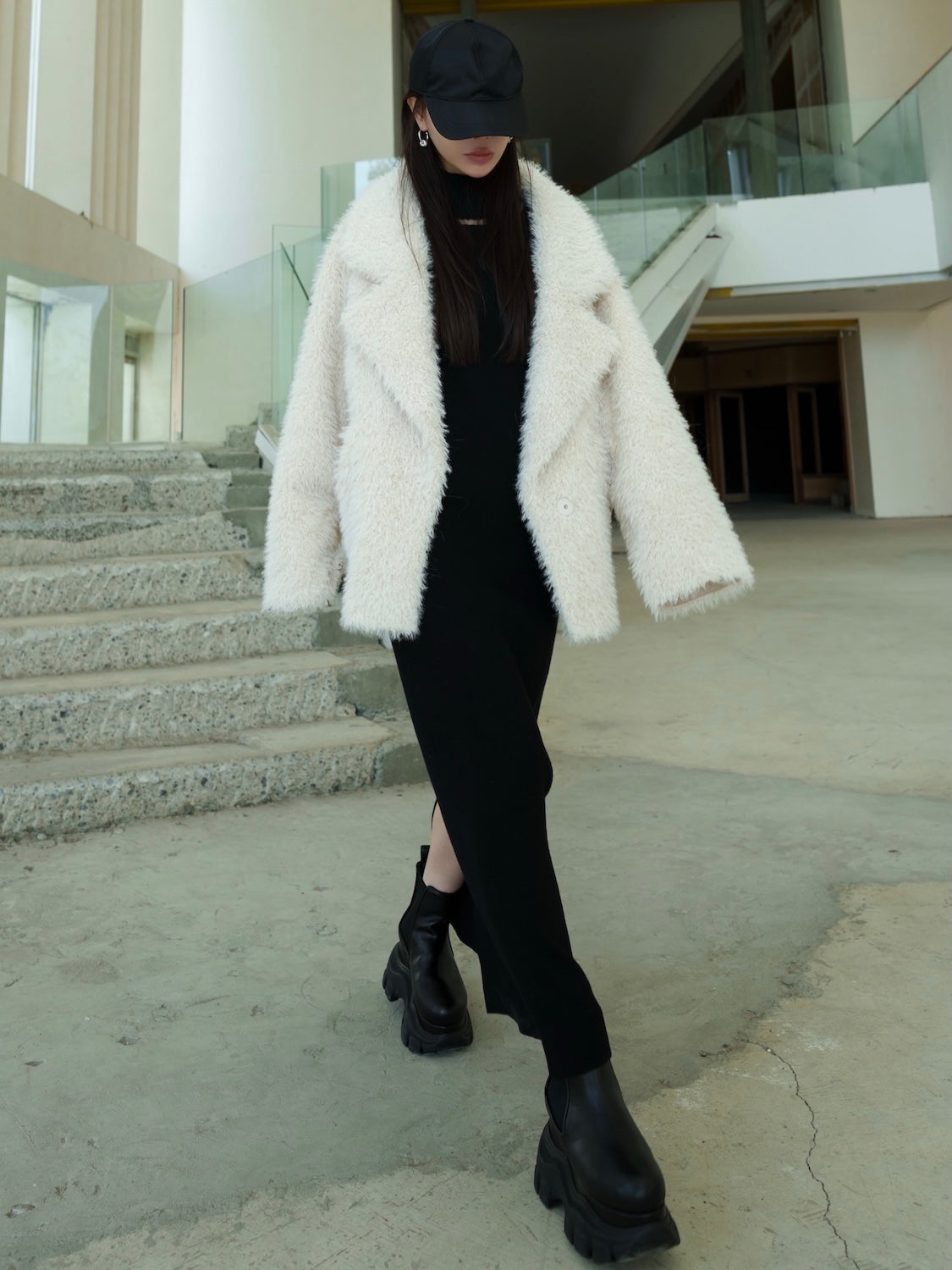 Suede ボンディング Fur コート