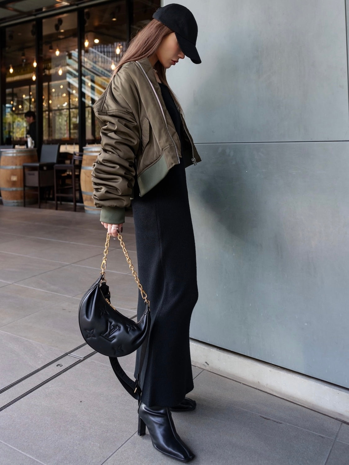 Eco-leather スクエア ショートブーツ