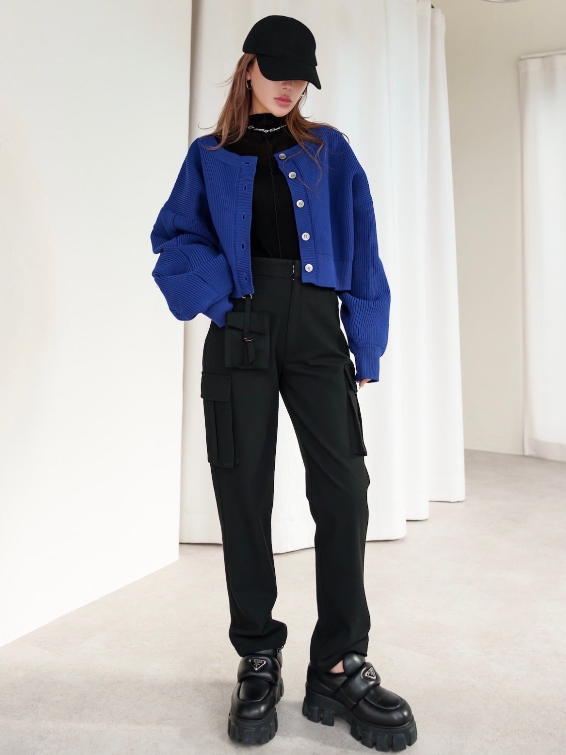 2way sleeve design cardigan
