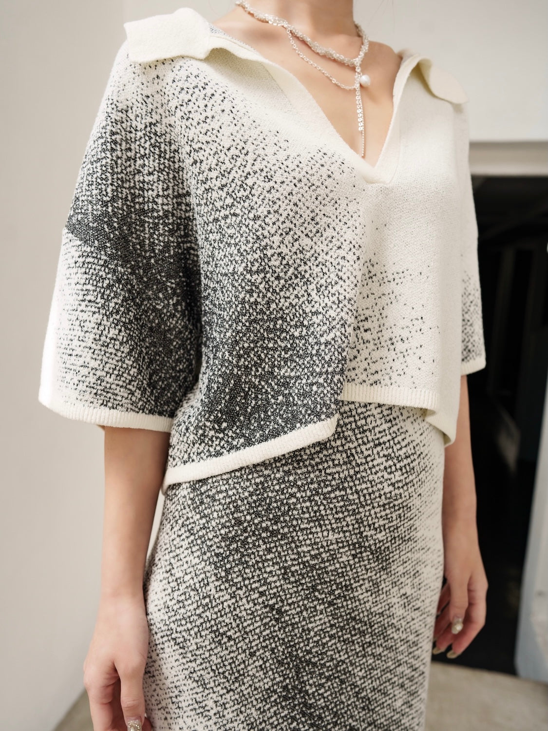 グラデーション ラメ KNIT スキッパー Set-up