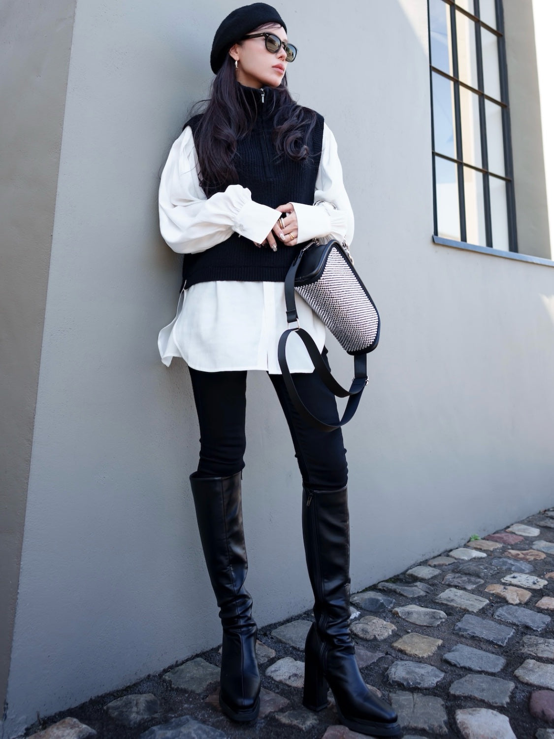 MODEL:159cm<br>着用サイズ23.5cm<br>COLOR:ブラック