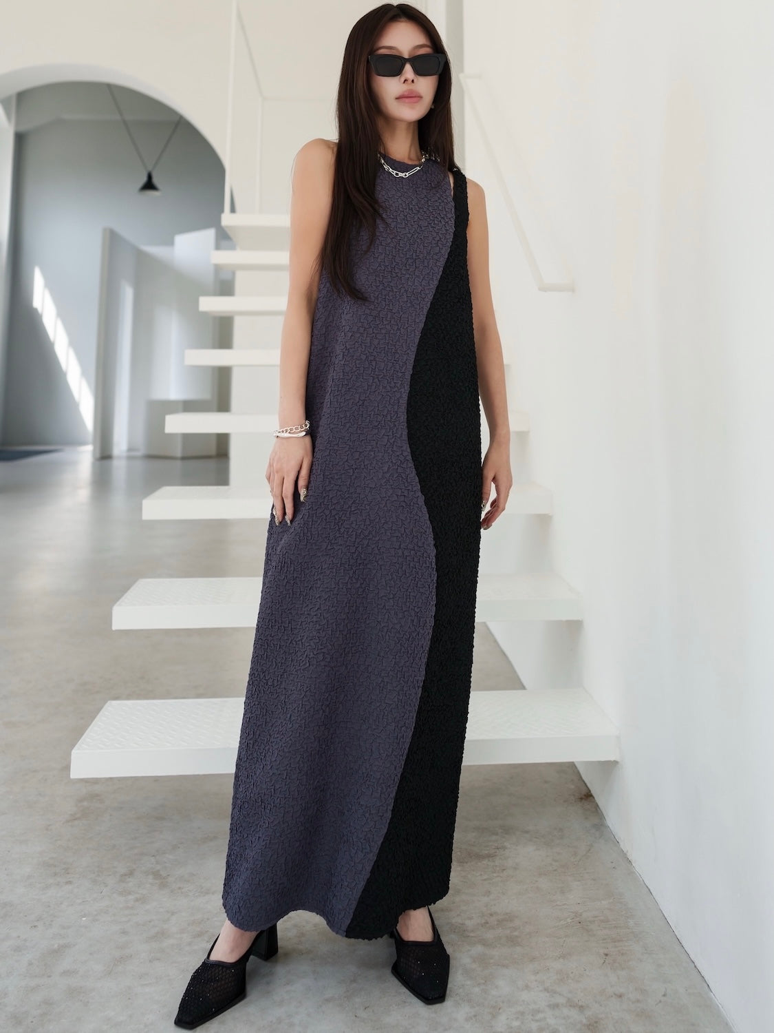 Wave バイカラー ワンピース