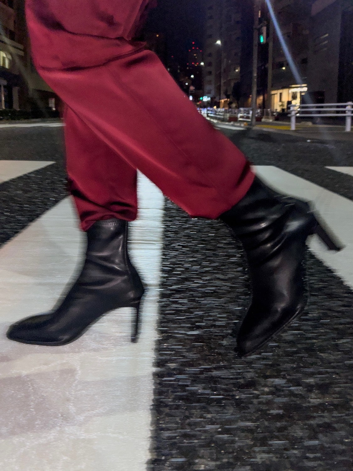 Eco-leather スクエア ショートブーツ