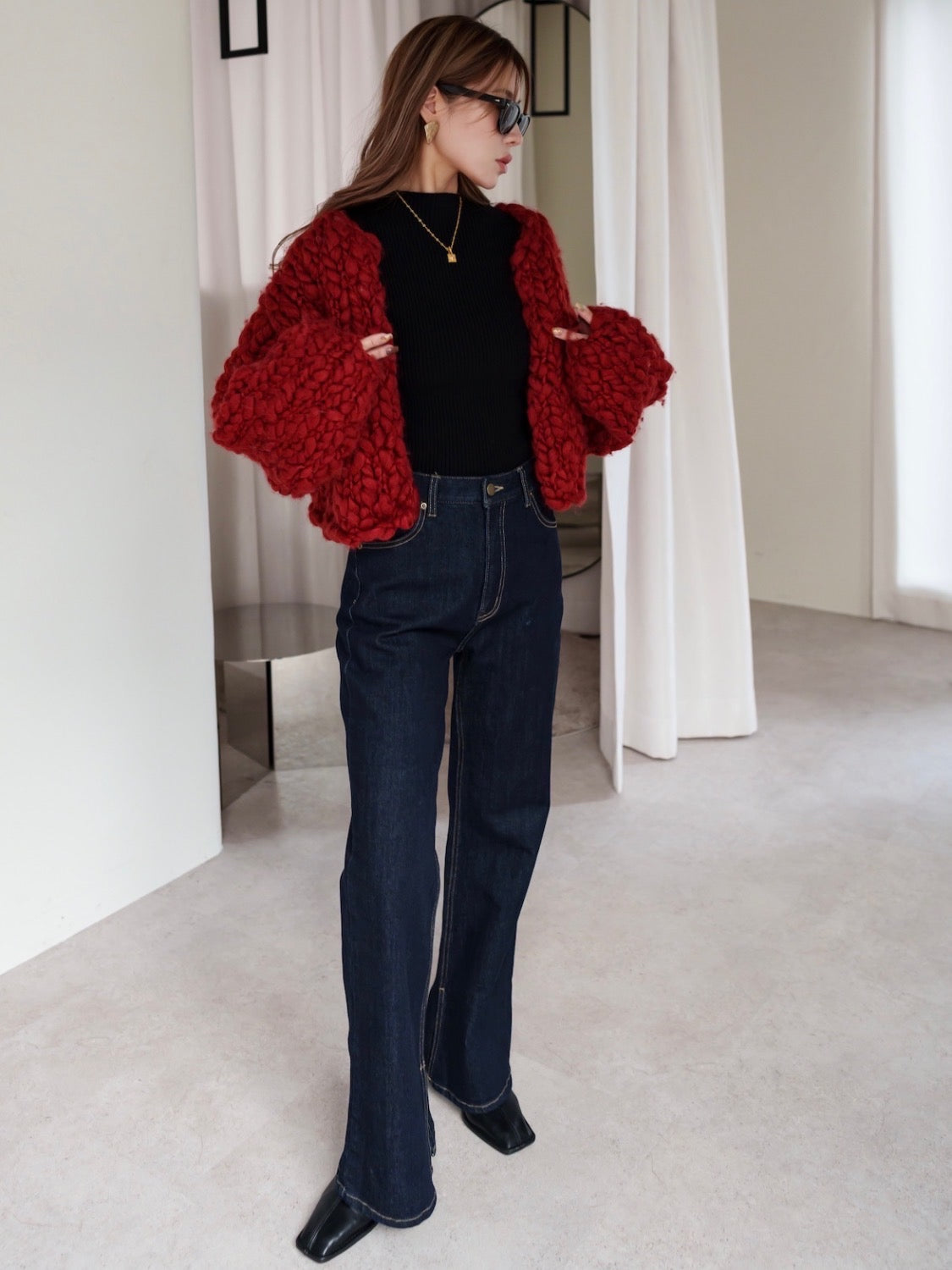 ビッグスラブ クロップド Cardigan