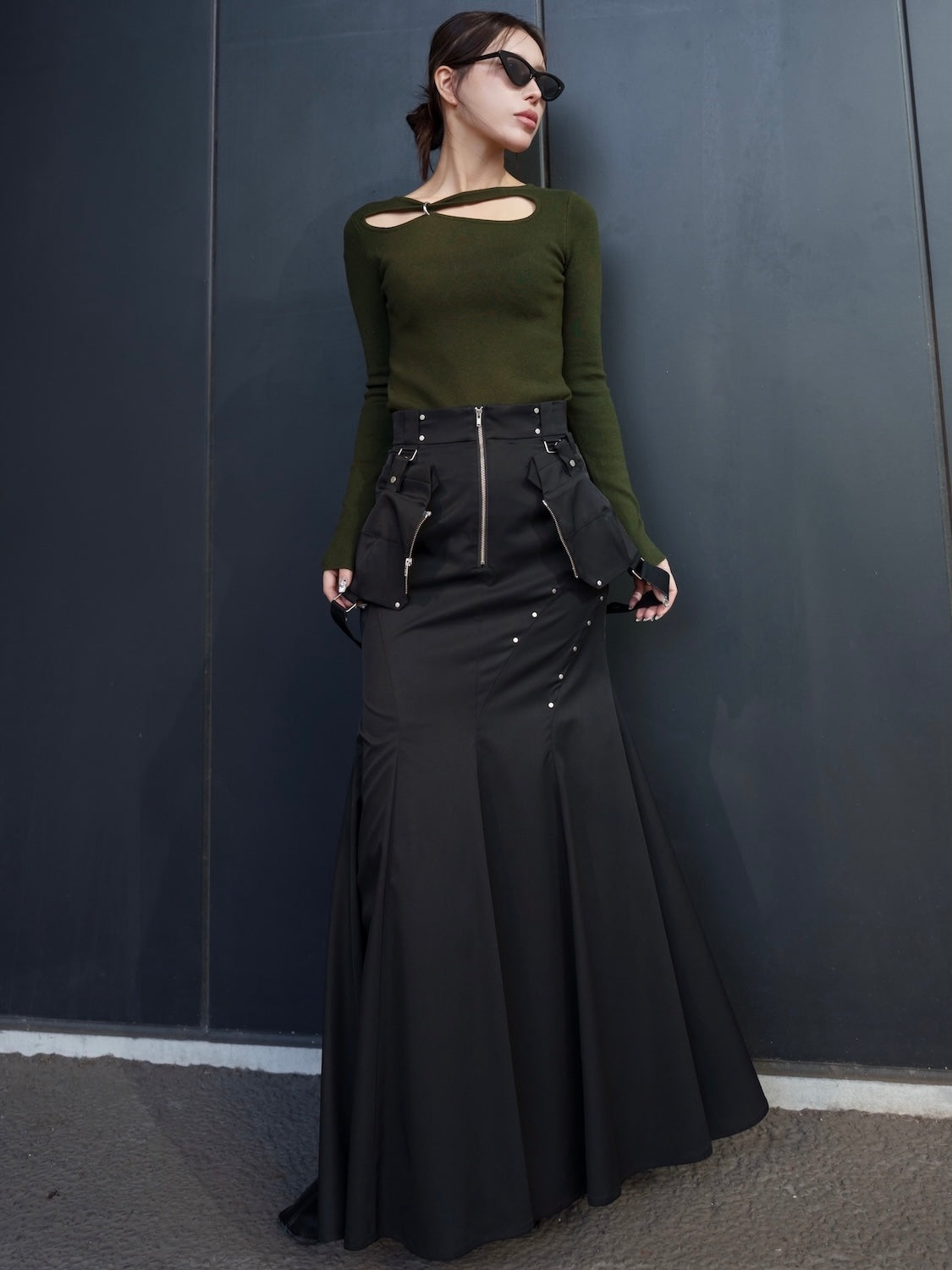 Ring アクセント KNIT トップス