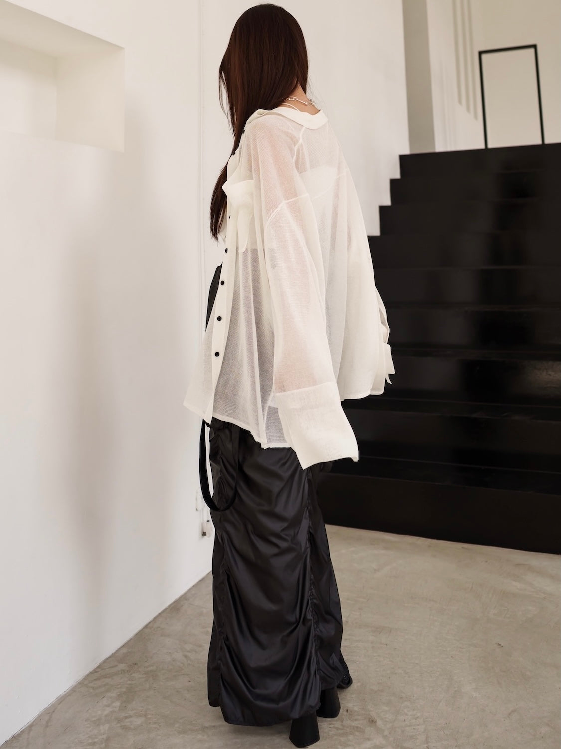 Summer KNIT sheer blouse