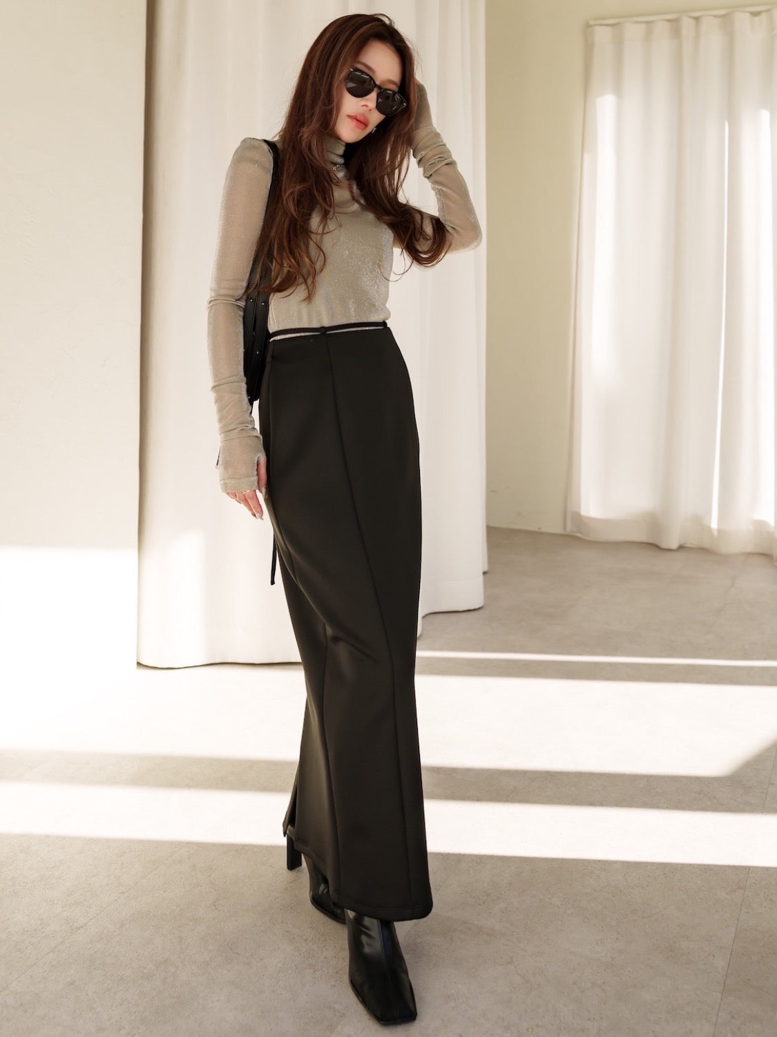 MODEL:159cm<br>COLOR:ブラック