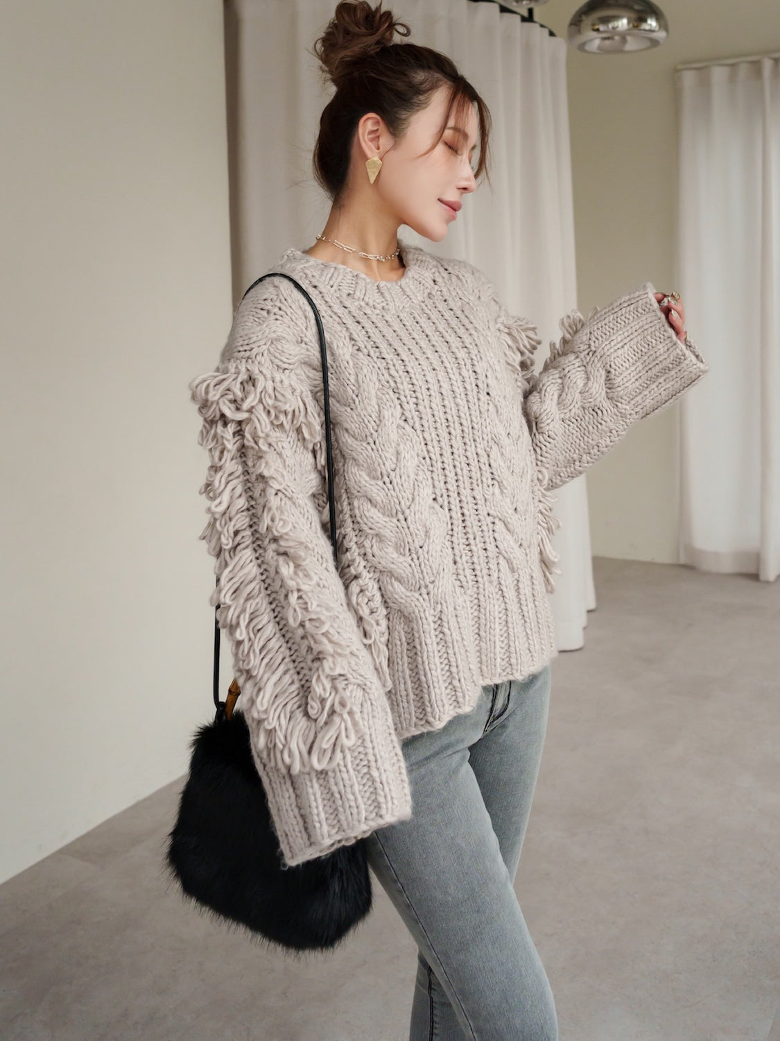 Loop Volume Hand-made Knit
