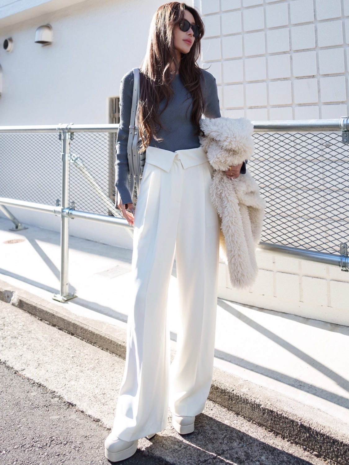 BUTTON-SLEEVE ニット トップス