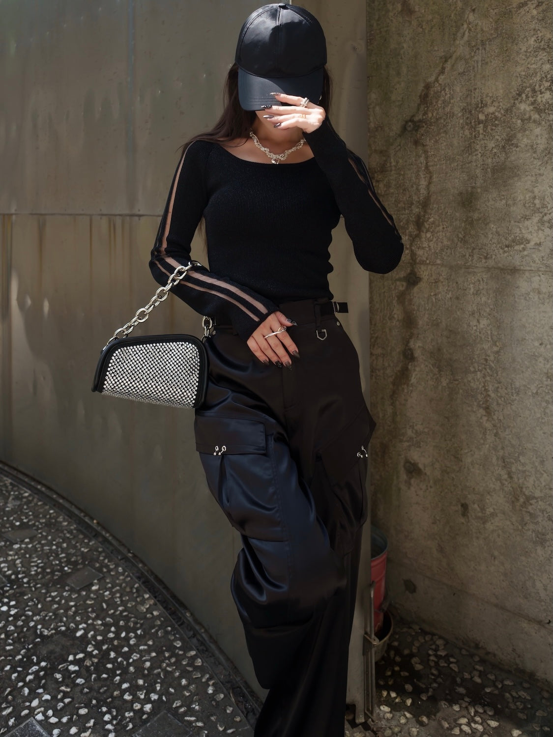 シアー Double ライン ラメニット