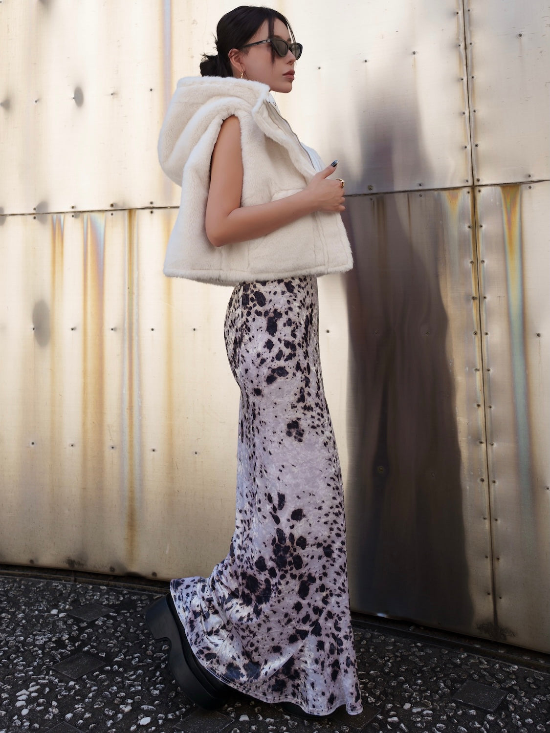 2Way リバーシブル ショート Fur ベスト