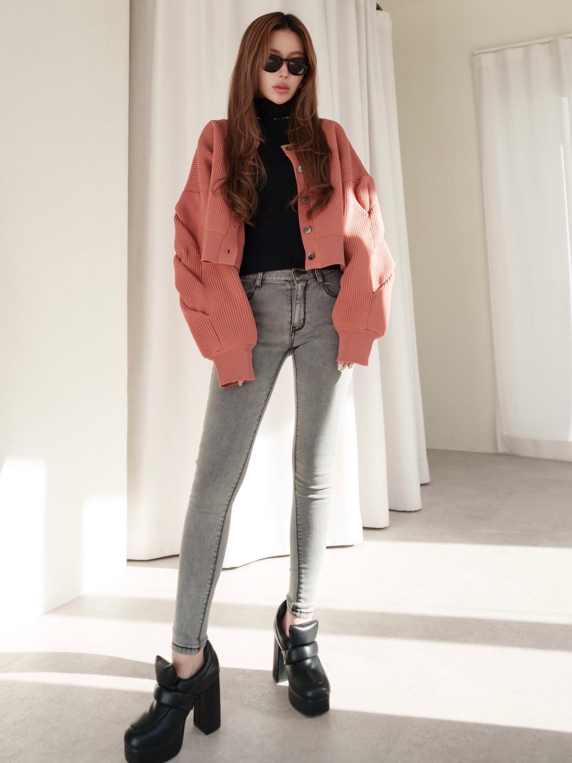 MODEL:159cm<br>COLOR:ピンク