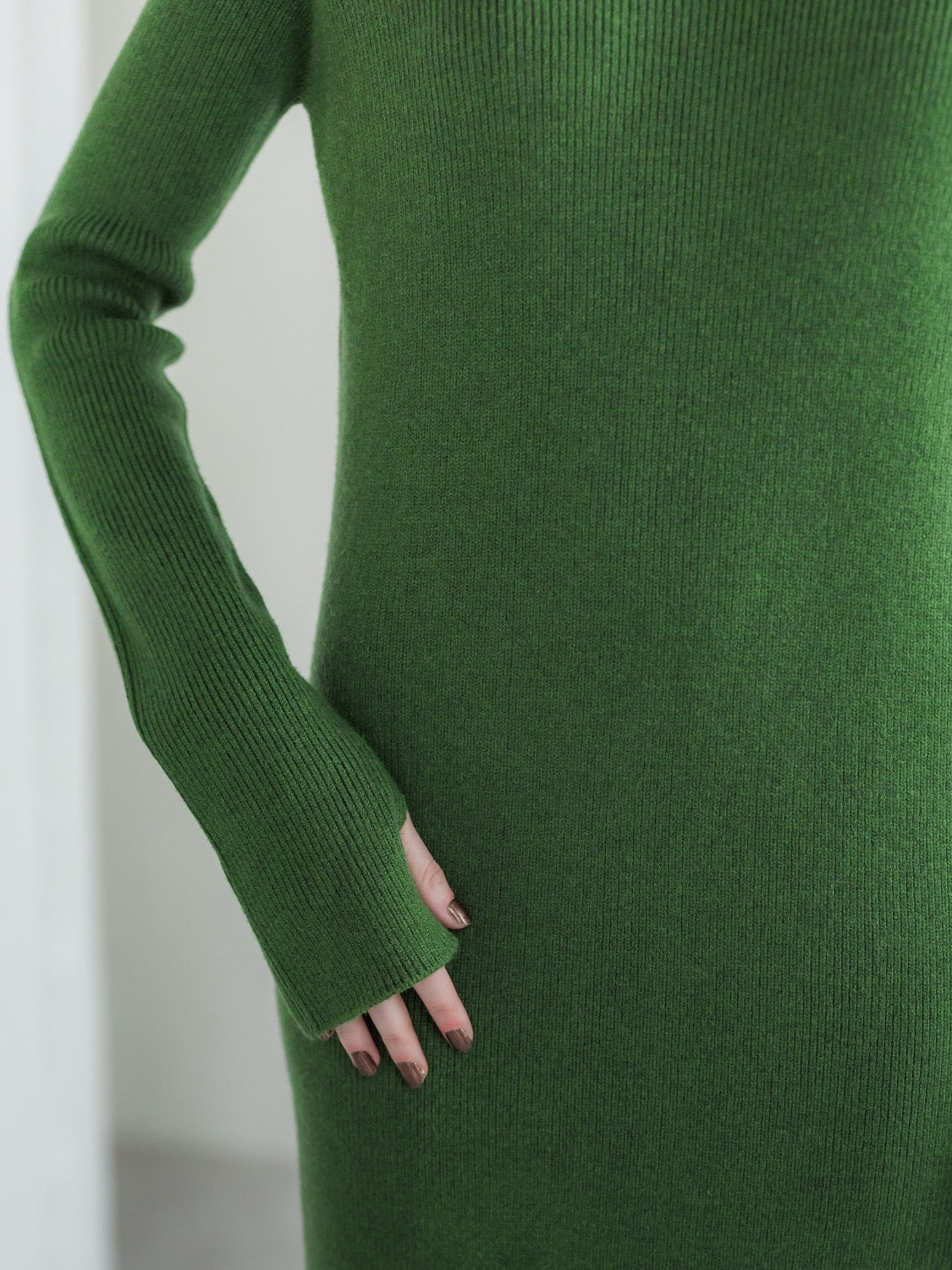 Turtle-neck ベーシック KNIT ワンピース