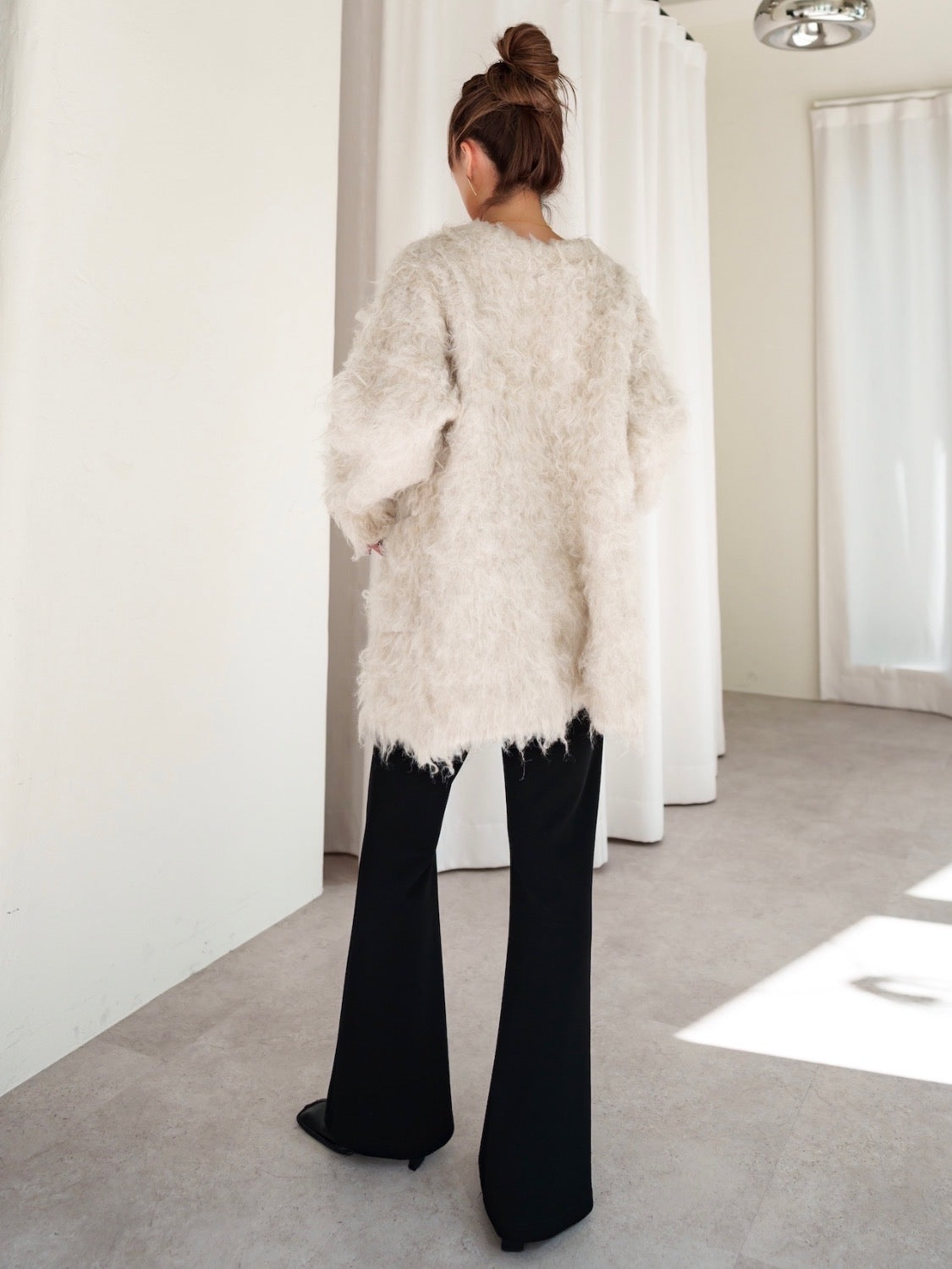 Wool Fur Cardigan