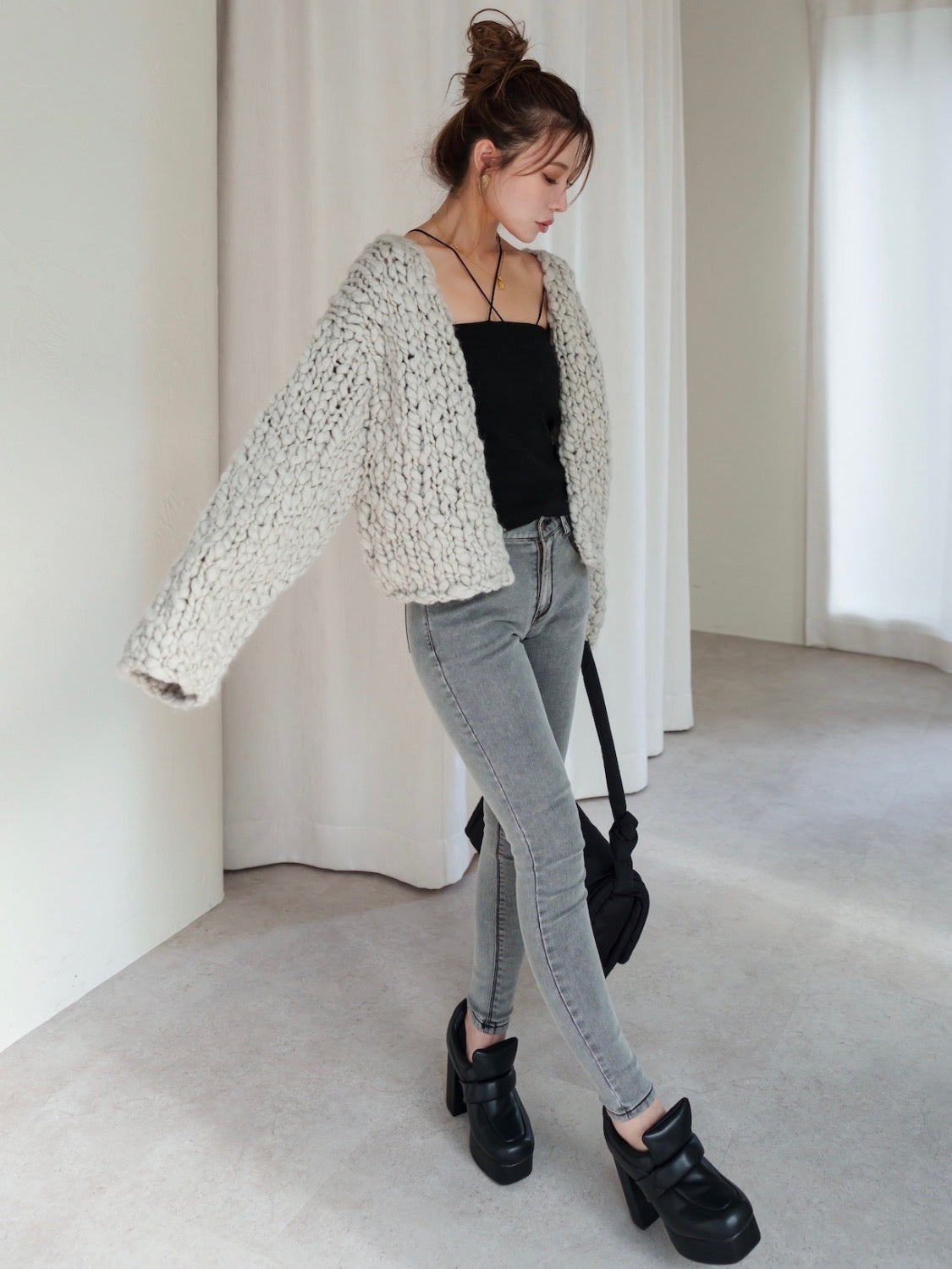 ビッグスラブ クロップド Cardigan