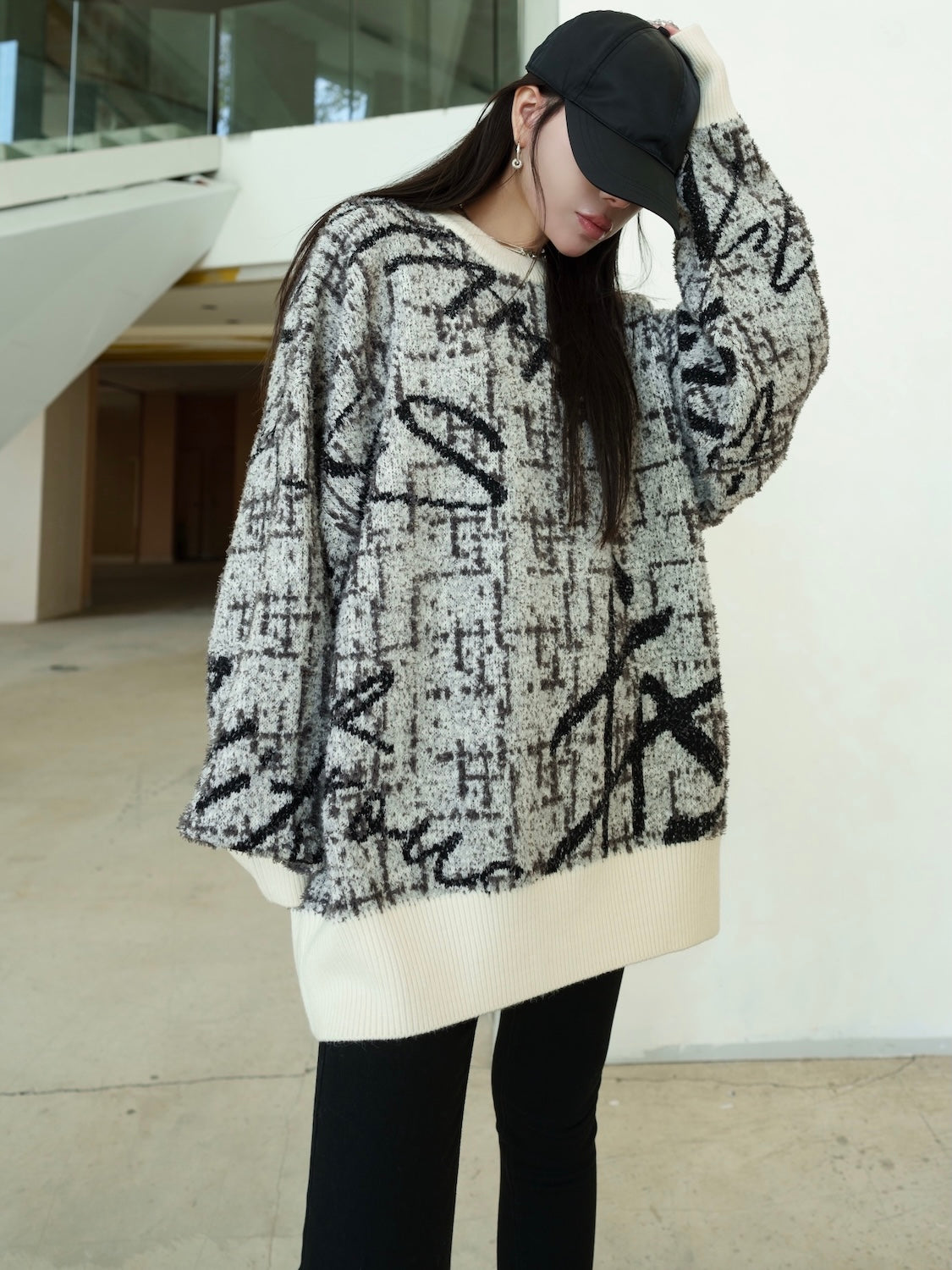 ツイードライク グラフィティ KNIT プルオーバー