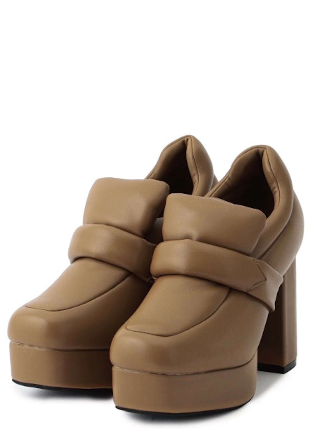 Padded High-heel Loafers