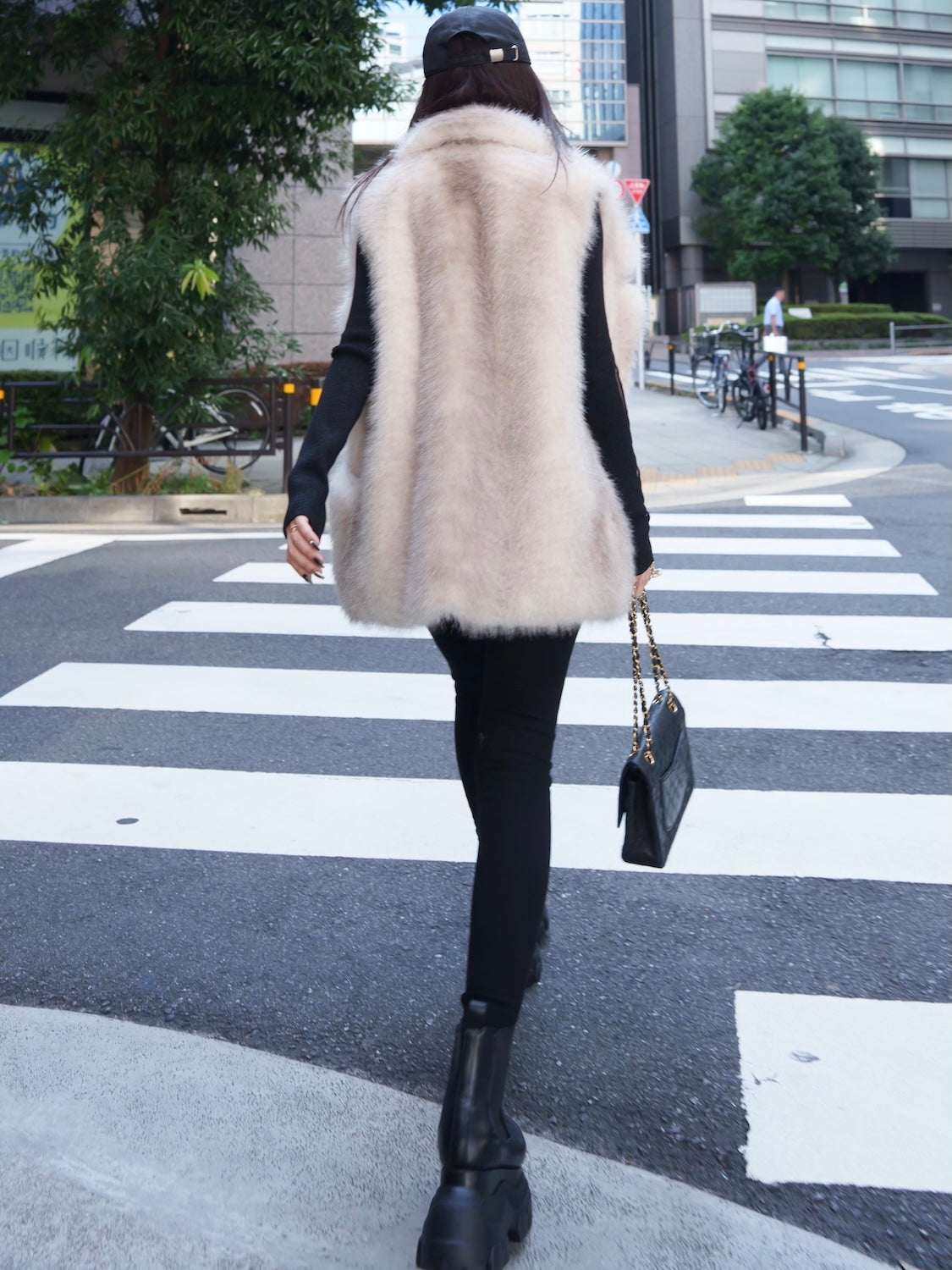 Suede ボンディング Fur ベスト