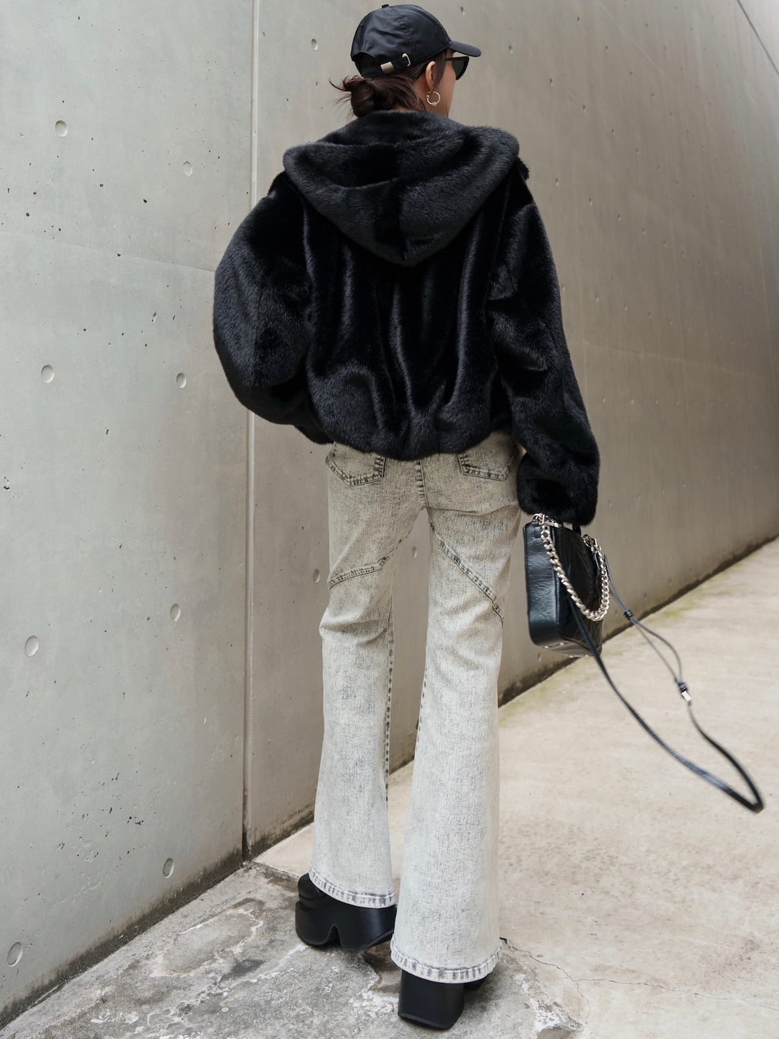 Fur フーディー ヘムタック ブルゾン