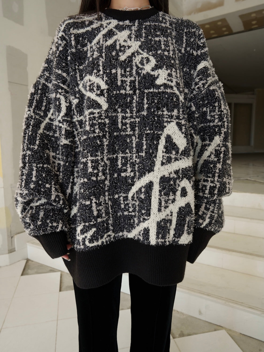 ツイードライク グラフィティ KNIT プルオーバー