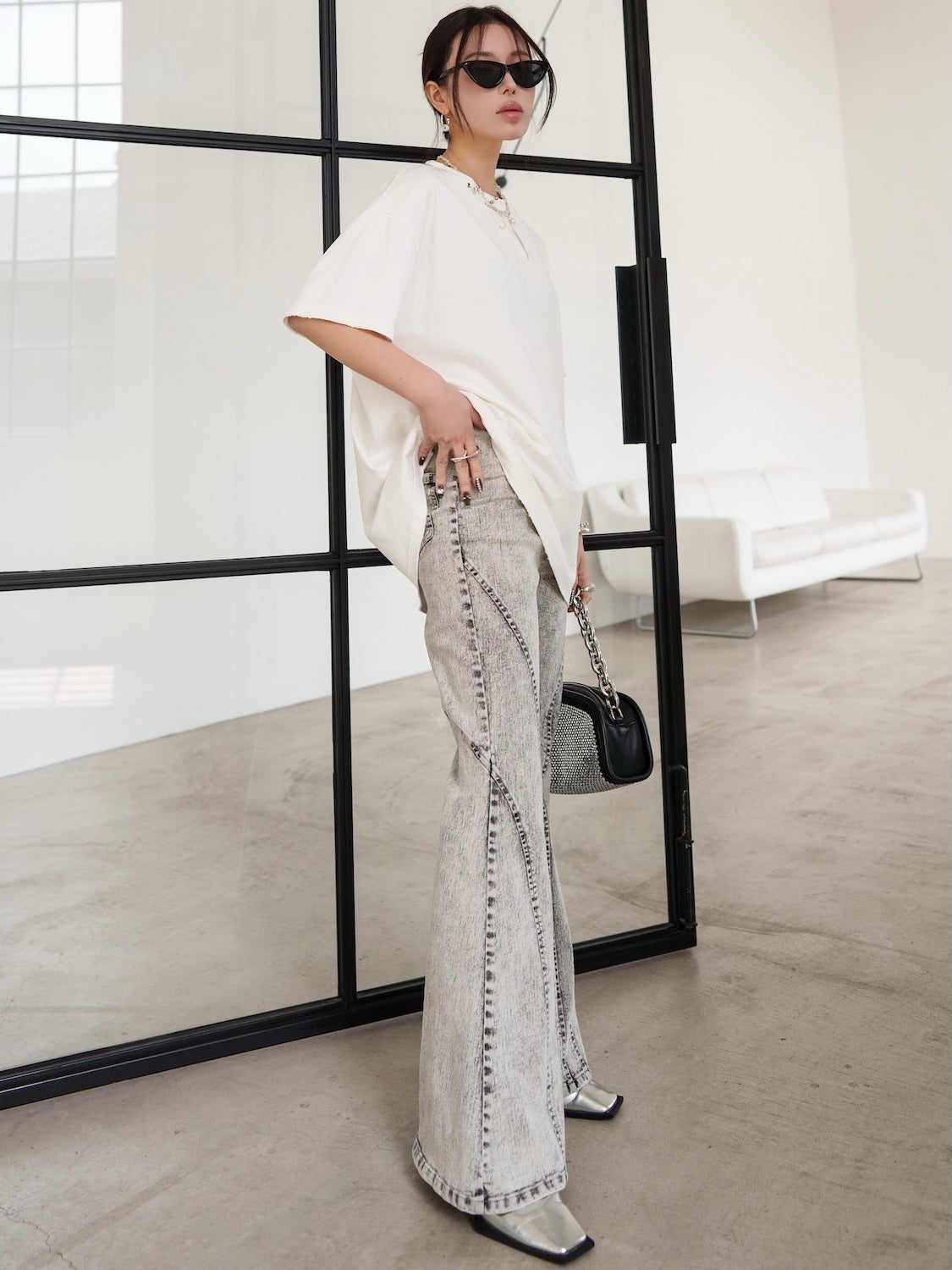 MODEL:159cm<br>着用サイズ:0<br>COLOR:ライトグレー