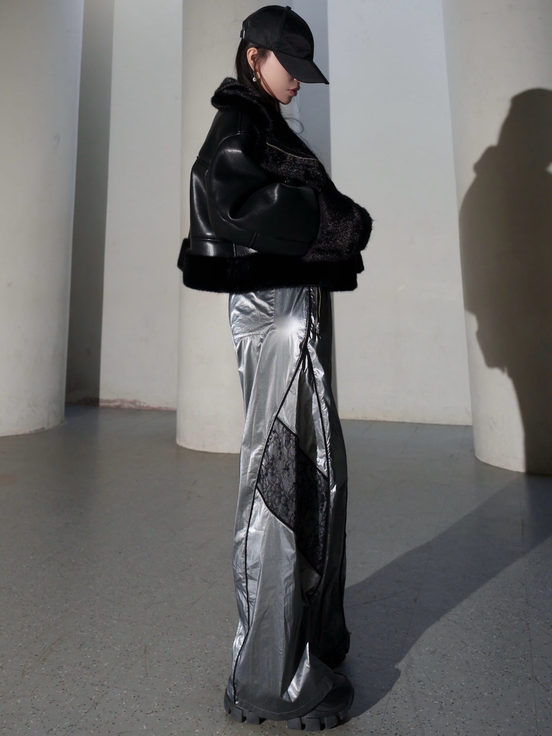 Cropped ラメ KNIT トップス