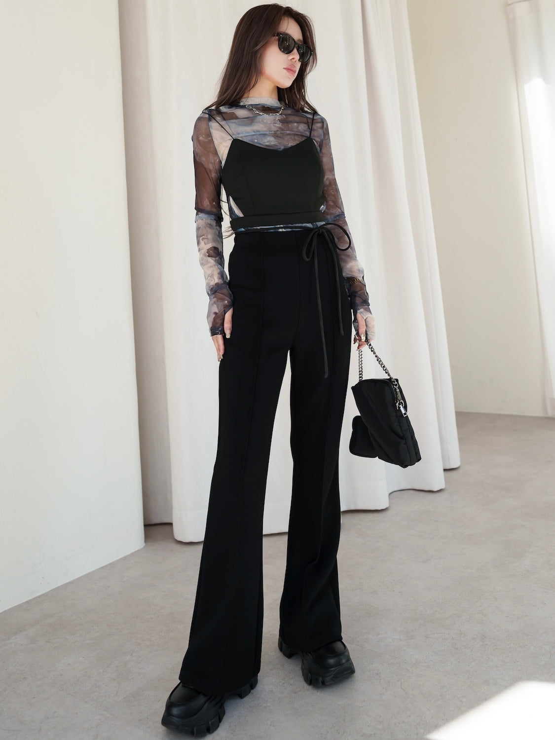 Jersey flare bottom