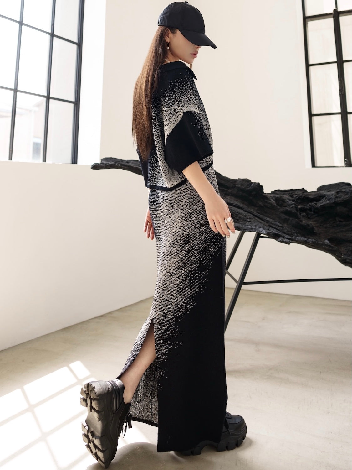 グラデーション ラメ KNIT スキッパー Set-up