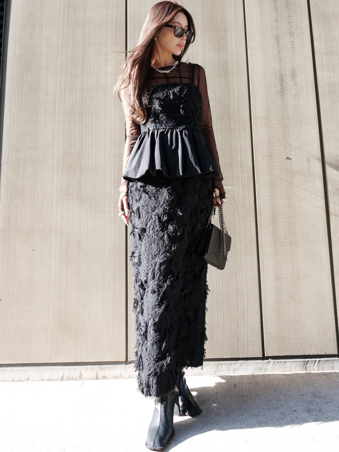 MODEL:159cm<br>COLOR:ブラック