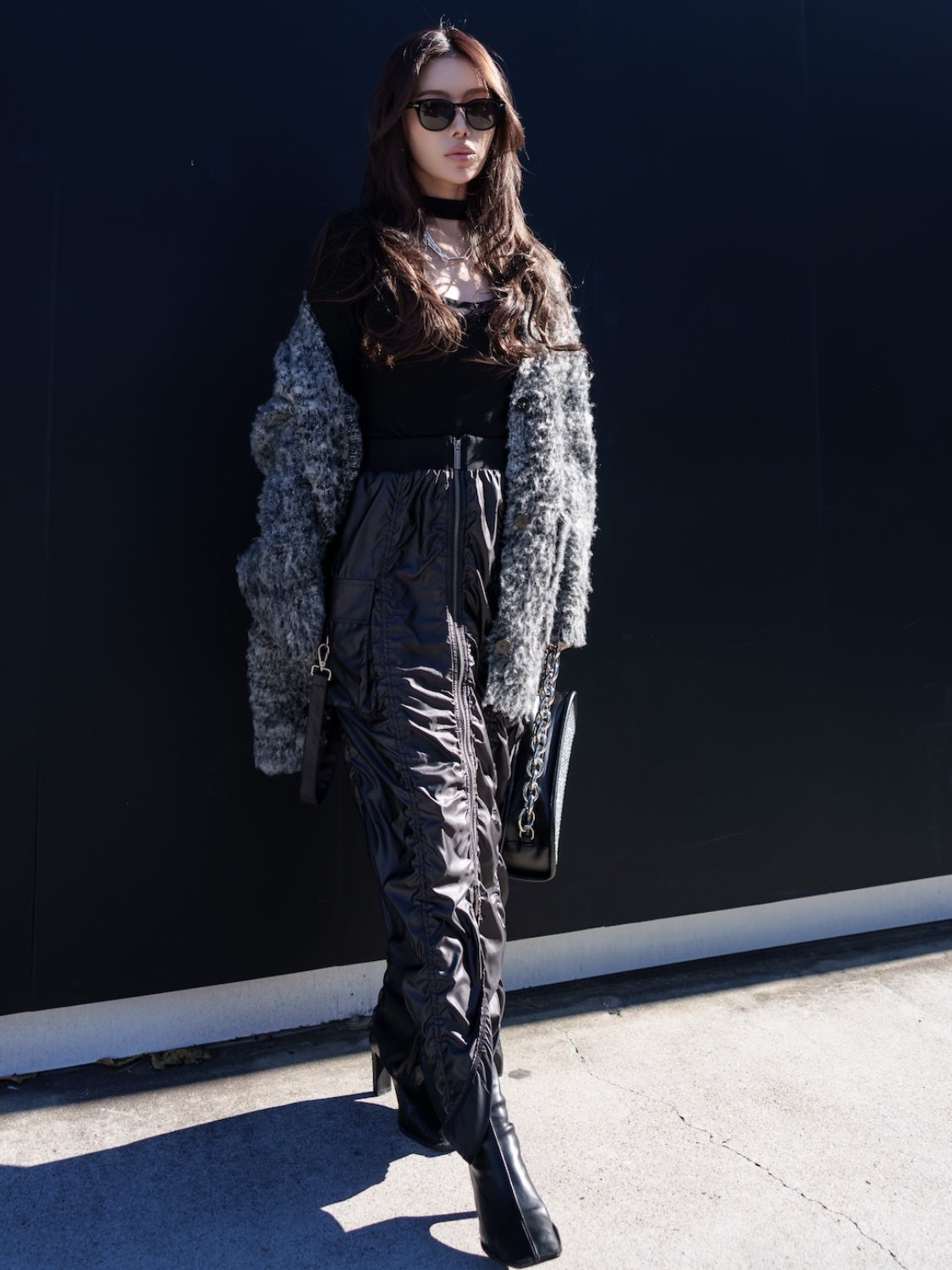 Fluffy ミックスヤーン Wool カーディガン
