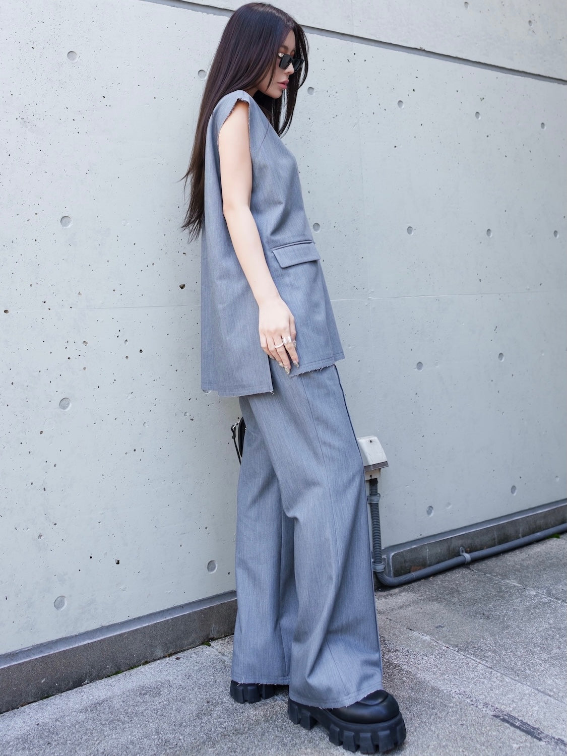 Vネック ベスト セットアップ