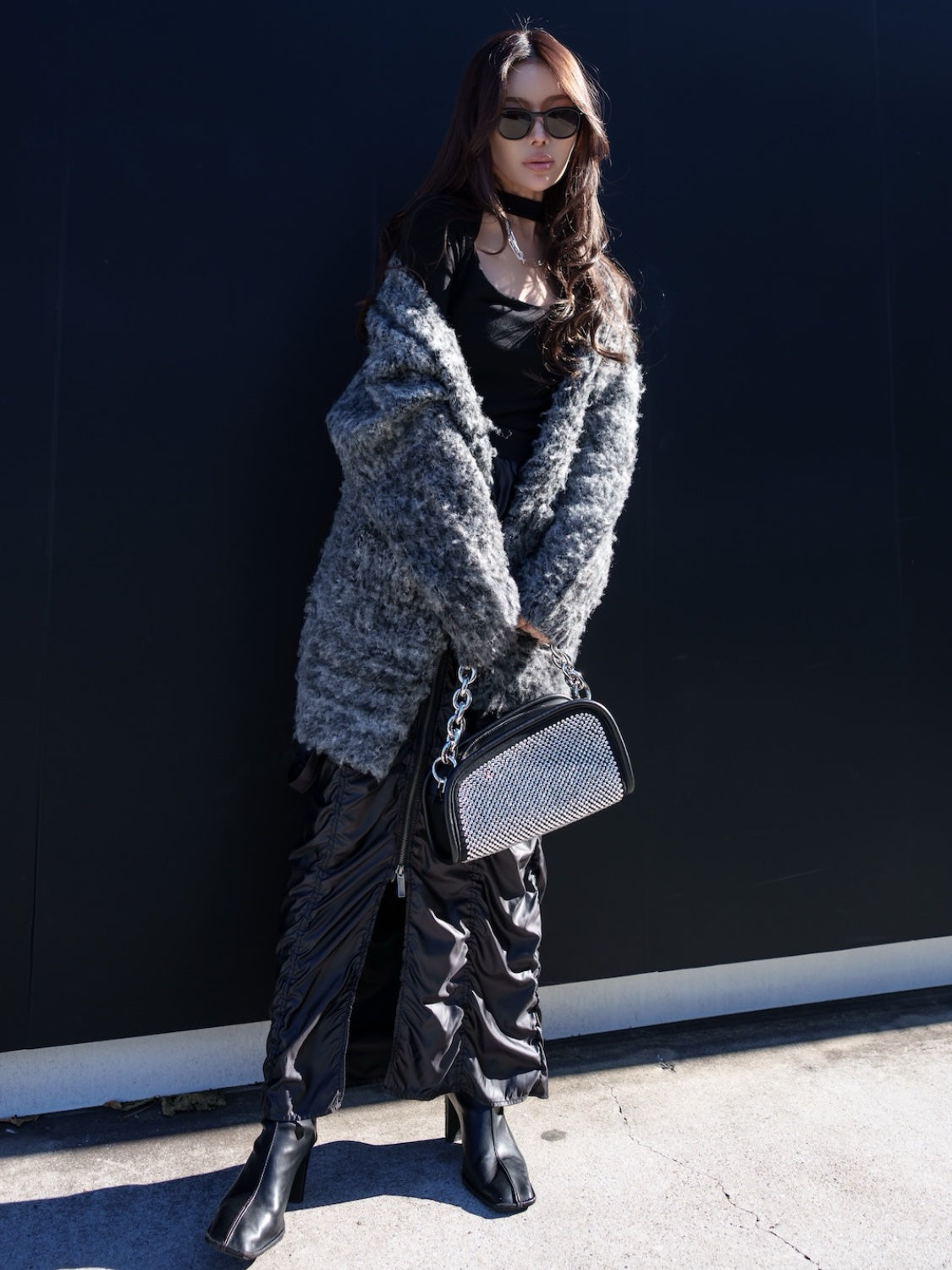 MODEL:159cm<br>COLOR:チャコールMIX