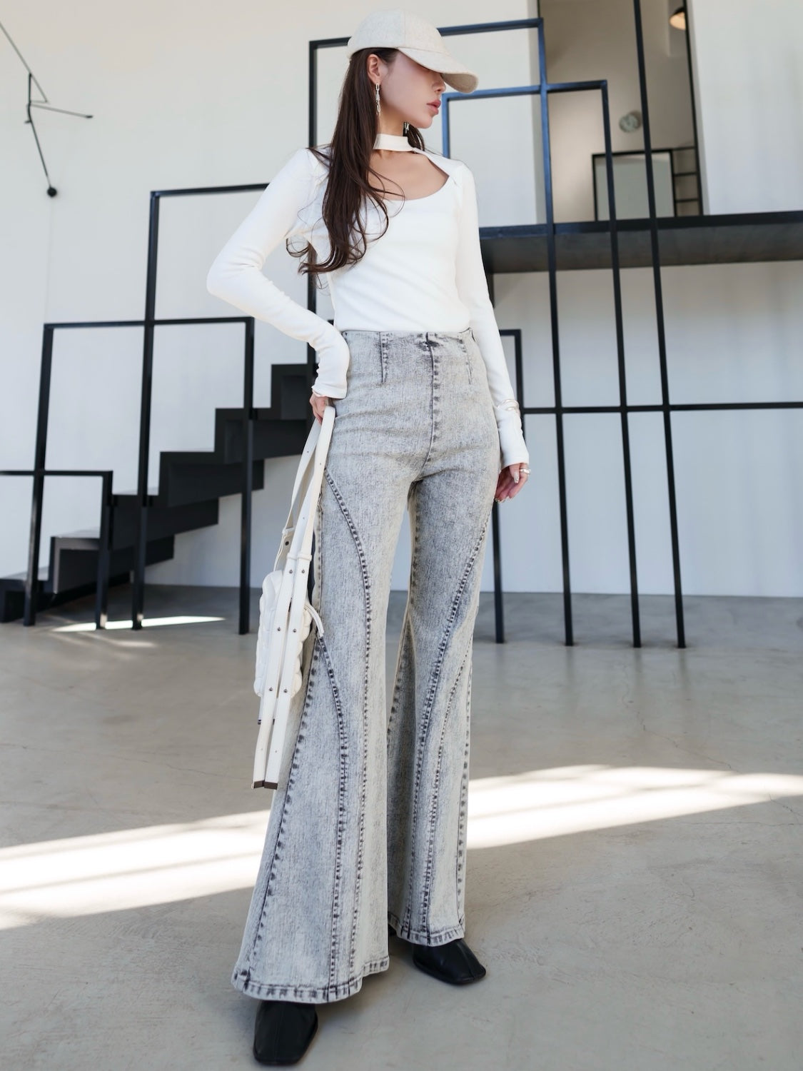 MODEL:159cm<br>着用サイズ:0<br>COLOR:ライトグレー