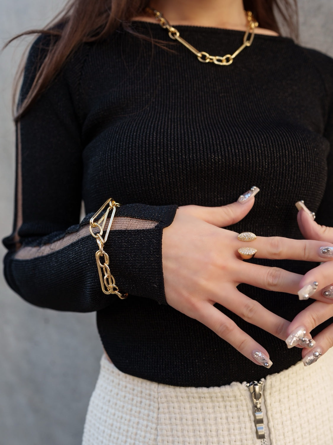 Twin Pavé Stone Ring