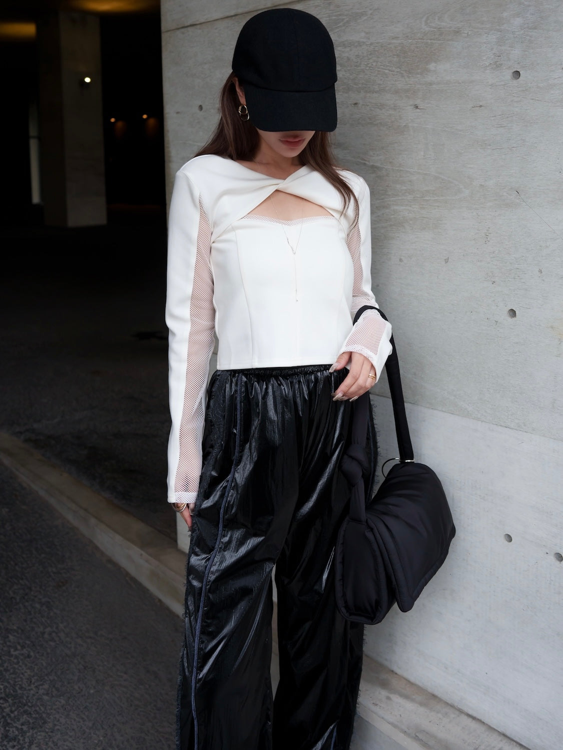 Puffer Nylon Shoulder Bag