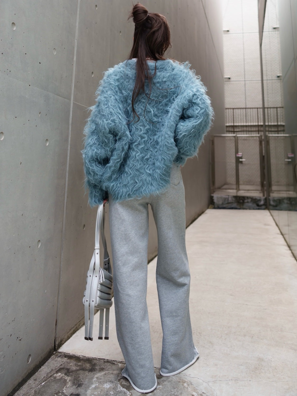 Cut-off Sweat Wide Pants