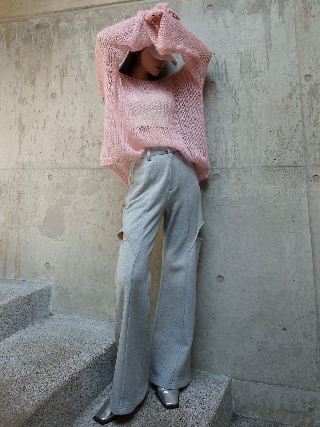 ラメ&モヘア Hand Made KNIT