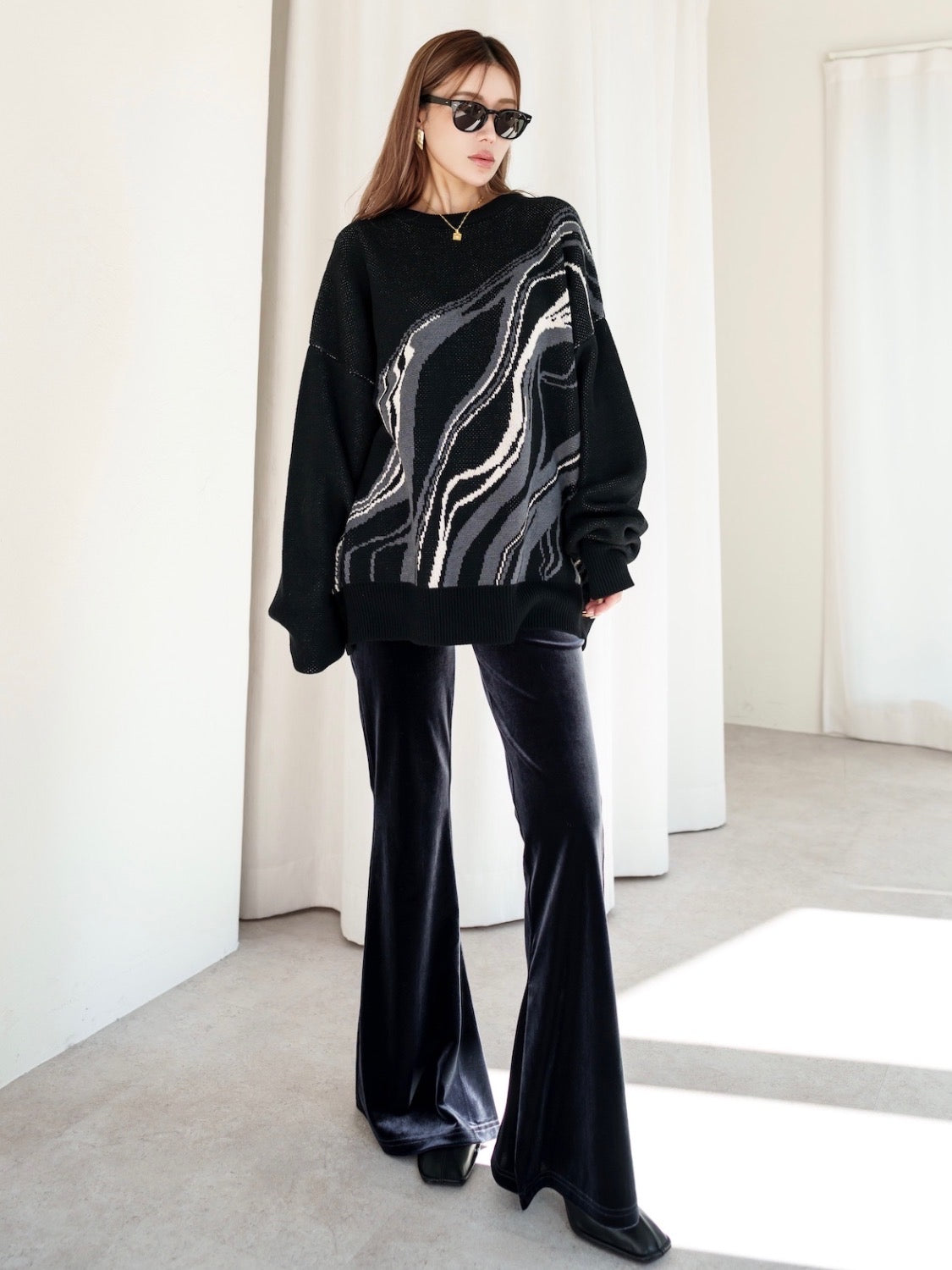 MODEL:159cm<br>着用サイズ:0<br>COLOR:ブラック