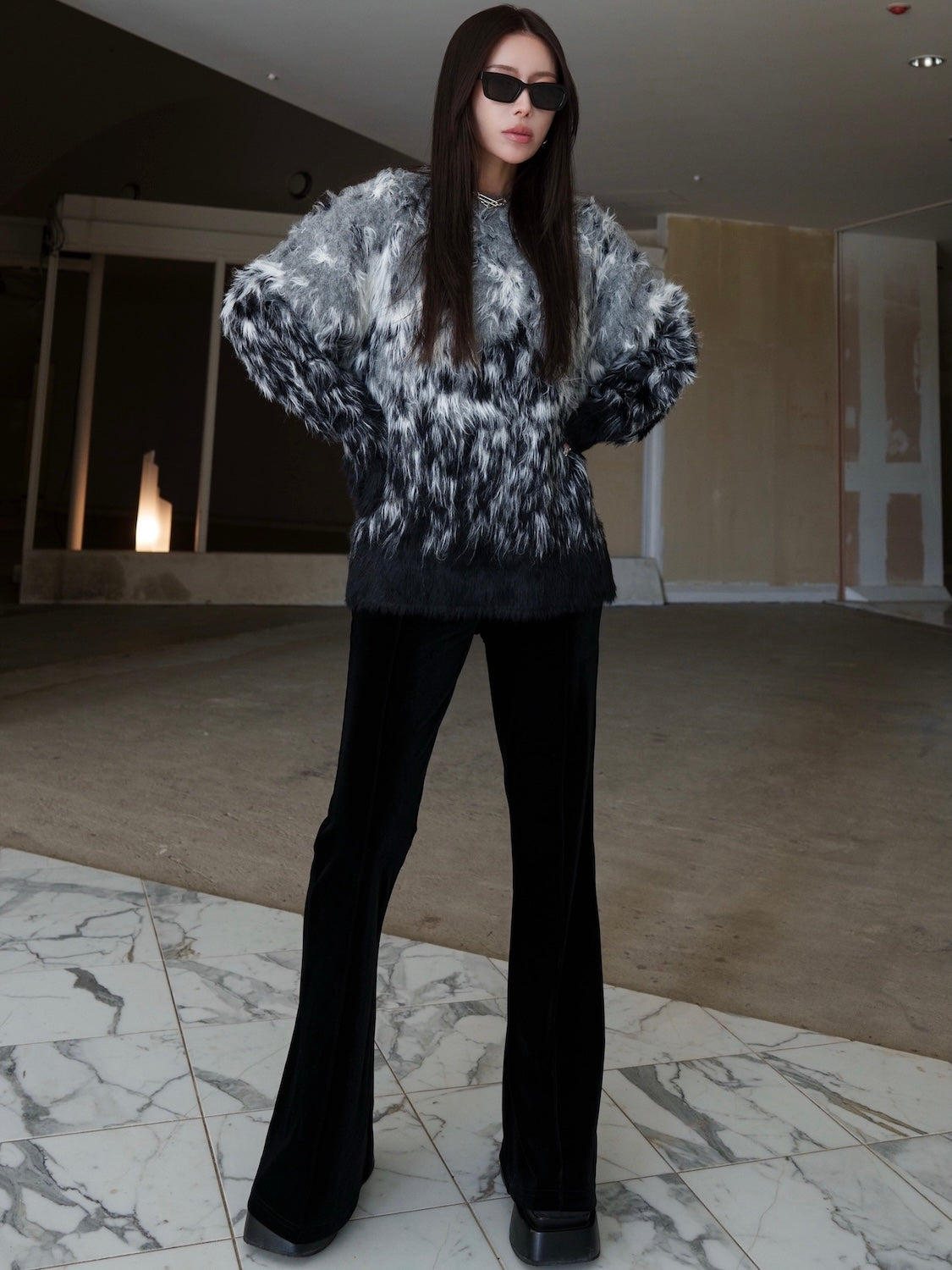 Relax フレア ベロアパンツ