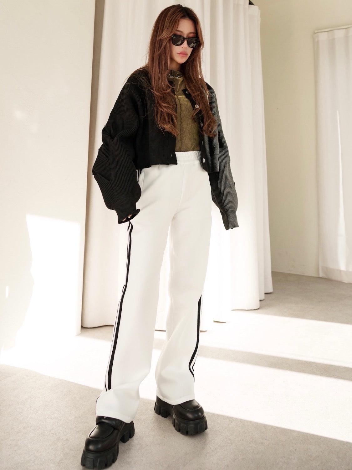 2way スリーブデザイン カーディガン