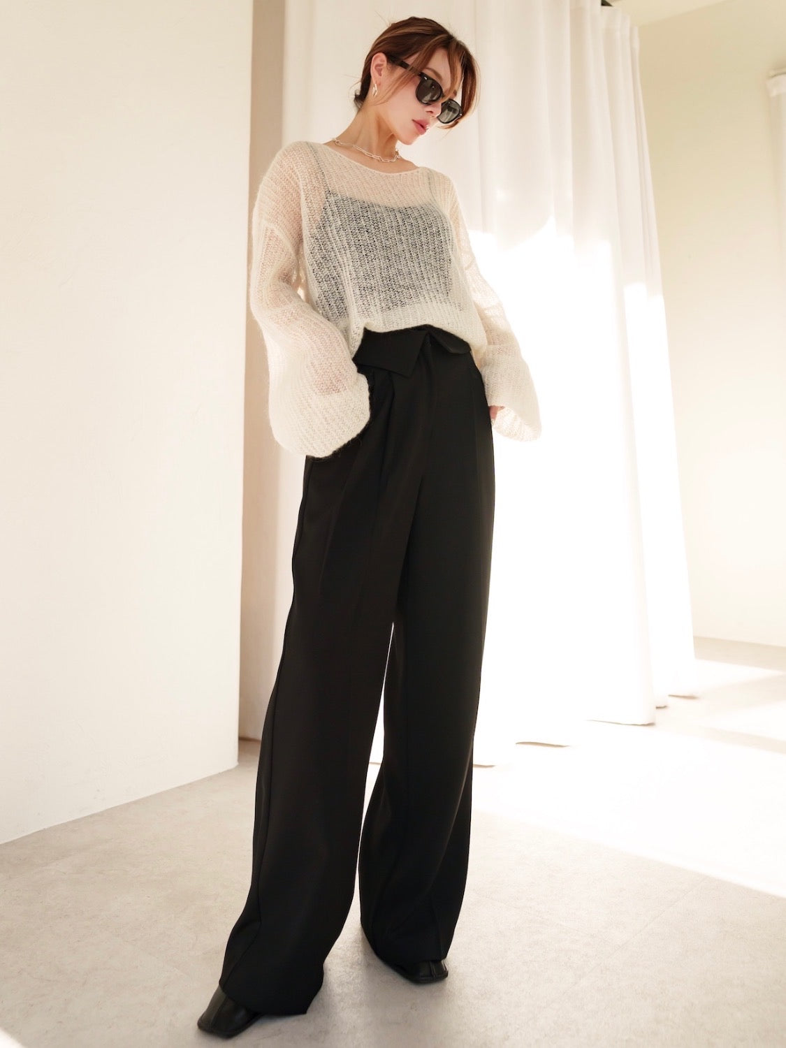 MODEL:159cm<br>着用サイズ:0<br>COLOR:ブラック