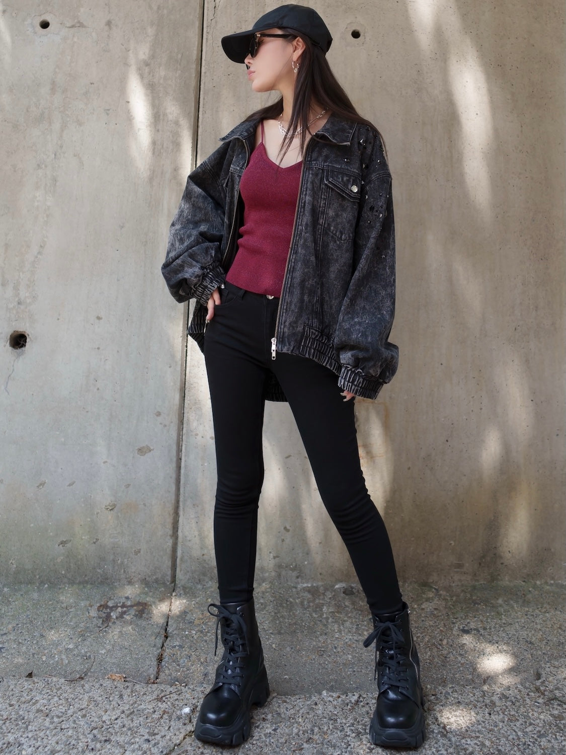 Black ストレッチ スキニー