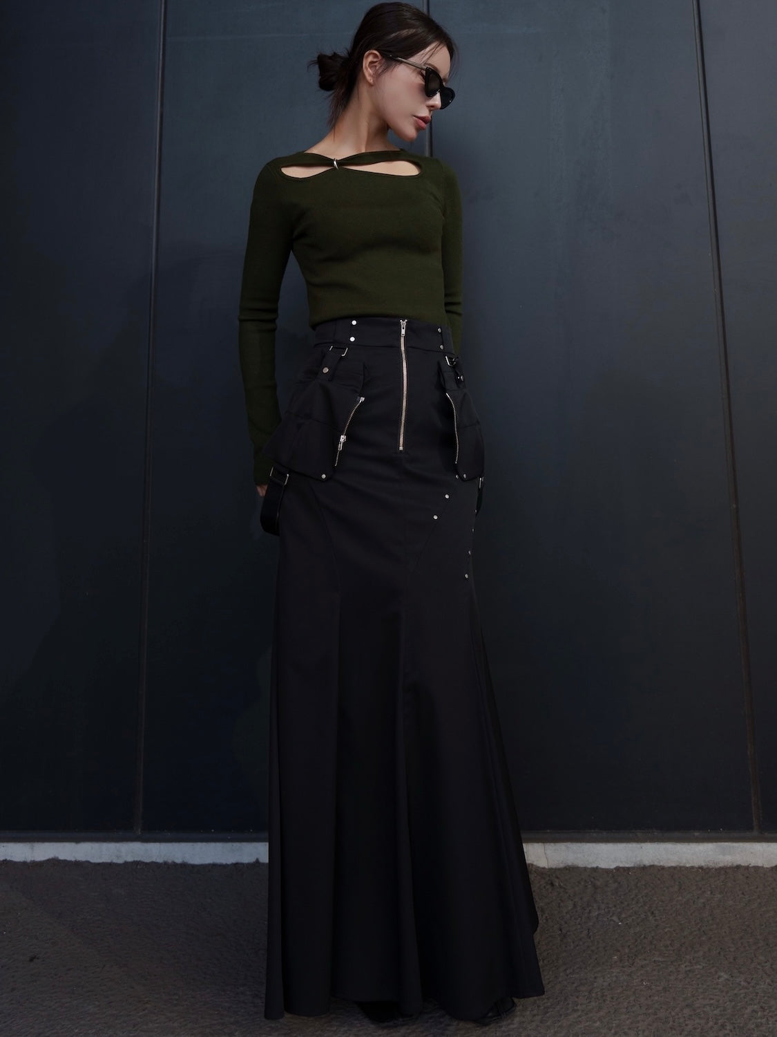 Ring アクセント KNIT トップス