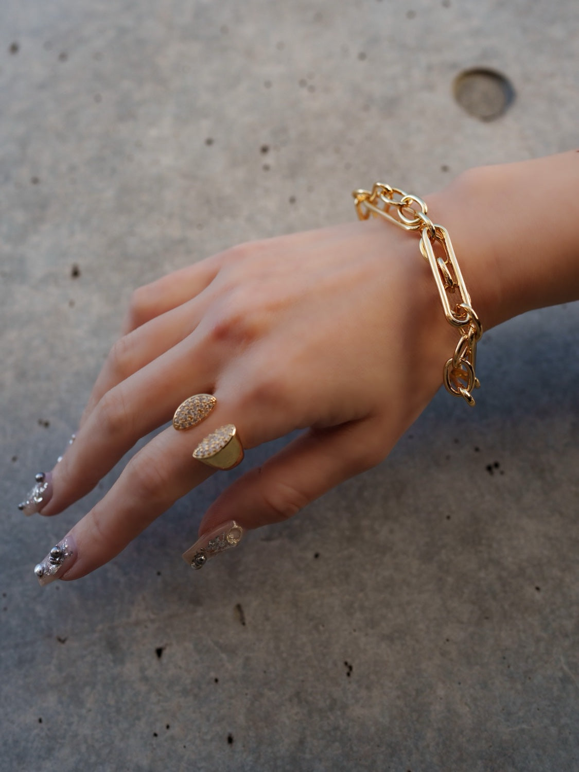 Twin Pavé Stone Ring